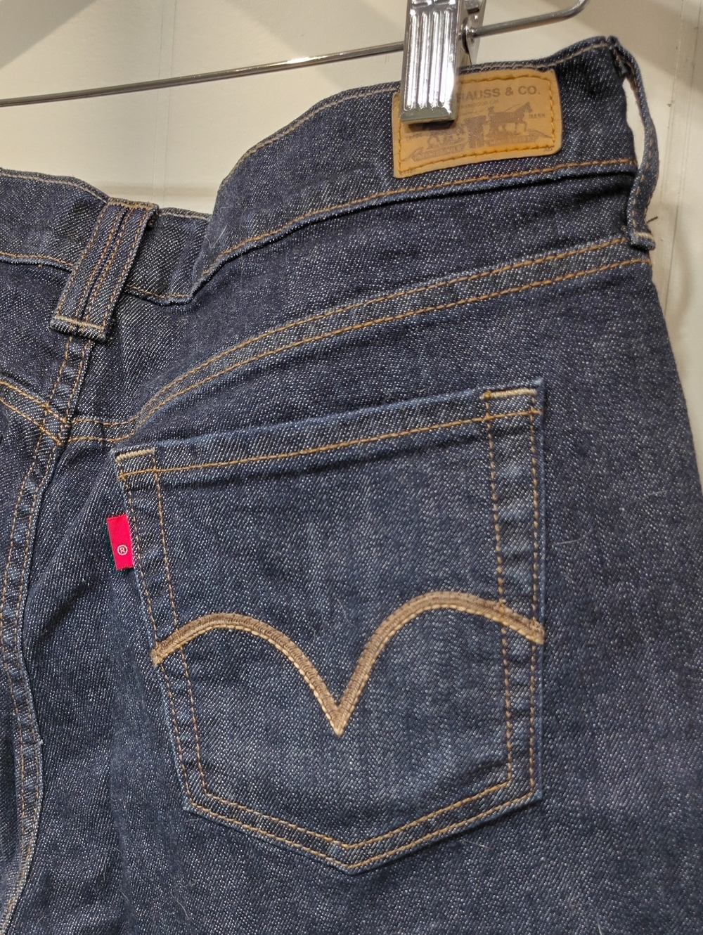 Levi's Original 515 Dark Blue Wash Shorts Spring Summer 5 inch inseam size 6 - Picture 5 of 7